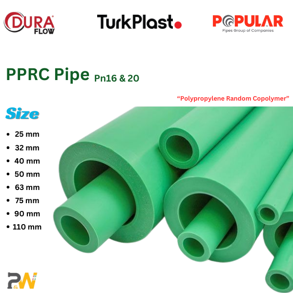 PPRC PIPE - 25mm, 32mm, 40mm To 110mm